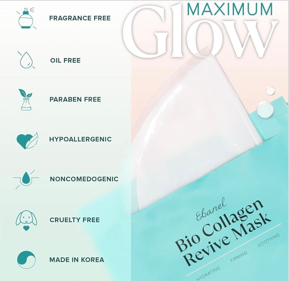 ✨ Bio Collagen Revive Mask – Intensiv återfuktning för en fräschare hud ✨